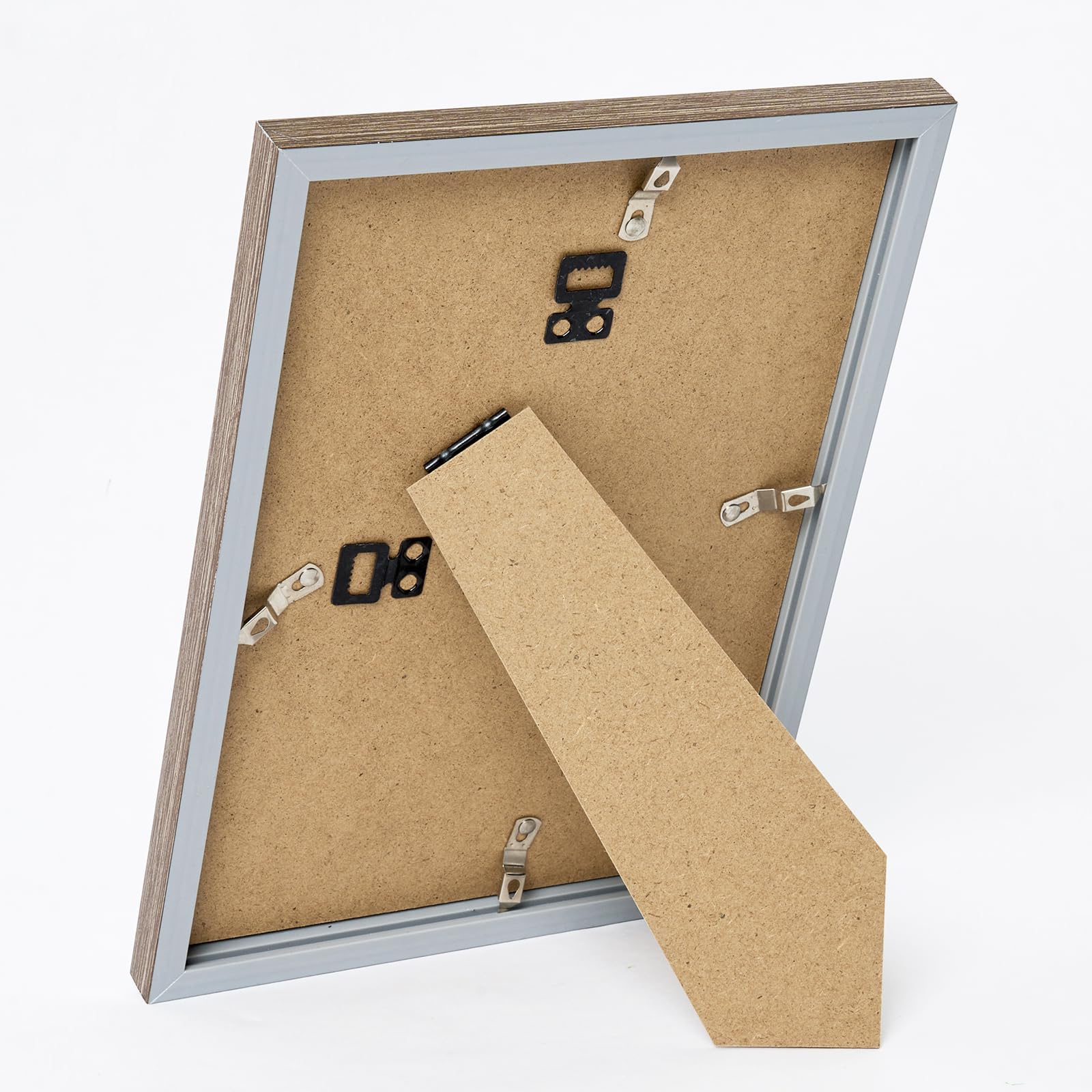 8x9 Picture Frame Rustic Brown for Wall Hanging or Tabletop, Wall Mounting Horizontally or Vertically, 8 x 9 Wall Gallery Poster